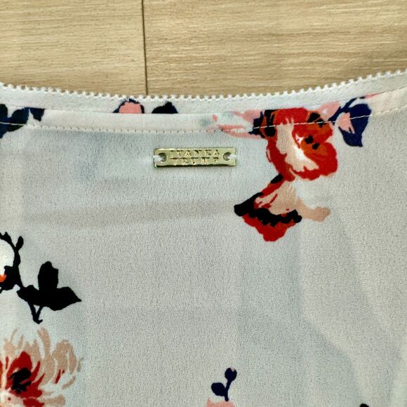 Ivanka Trump Floral Sheer Short Sleeve Blouse - Women's Medium - Picture 7 of 8